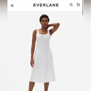 The Luxe Cotton Seamed Tank Dress - Size Large.